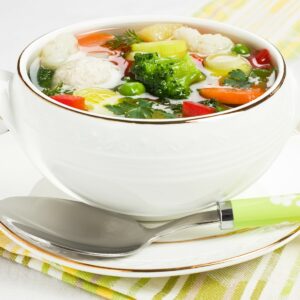 Comforting chicken and vegetable soup