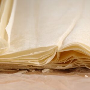 Cooking with filo pastry