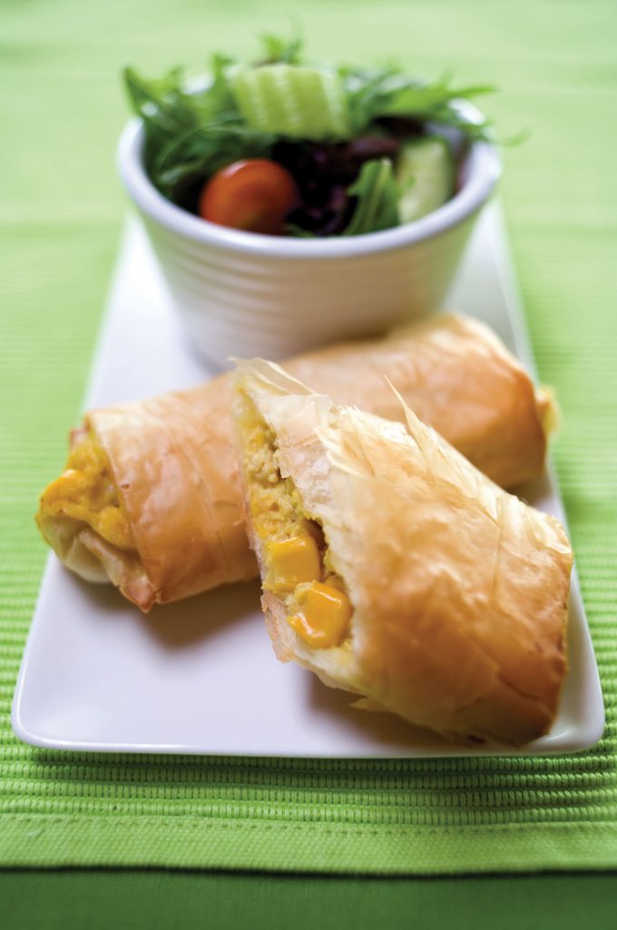 Corn and tuna parcels Corn and tuna parcels