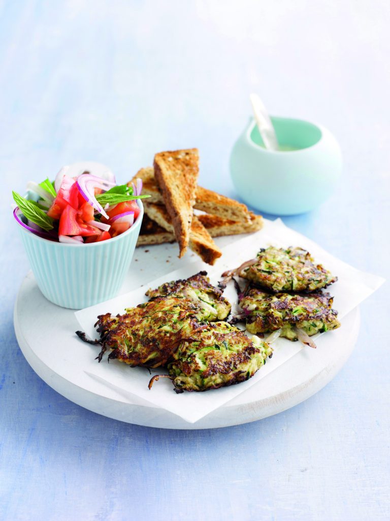 Courgette and feta fritters