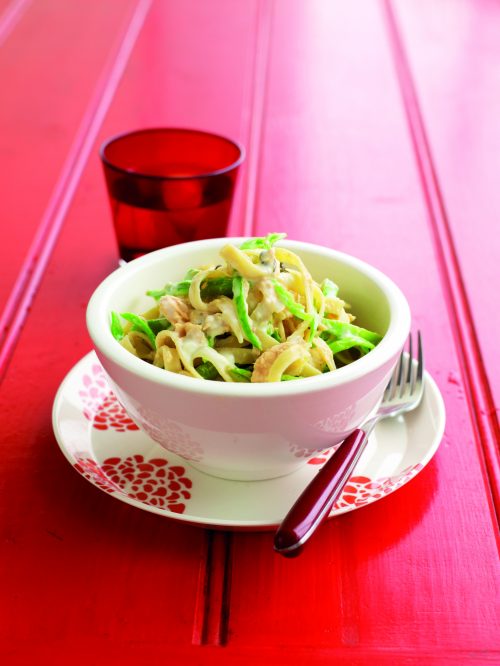 Creamy salmon pasta