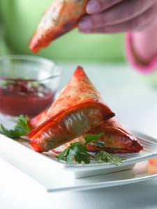 Crispy baked samosas