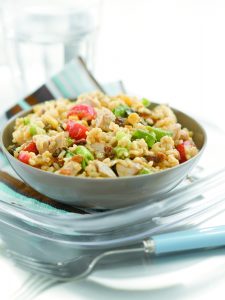 Curried chicken rice