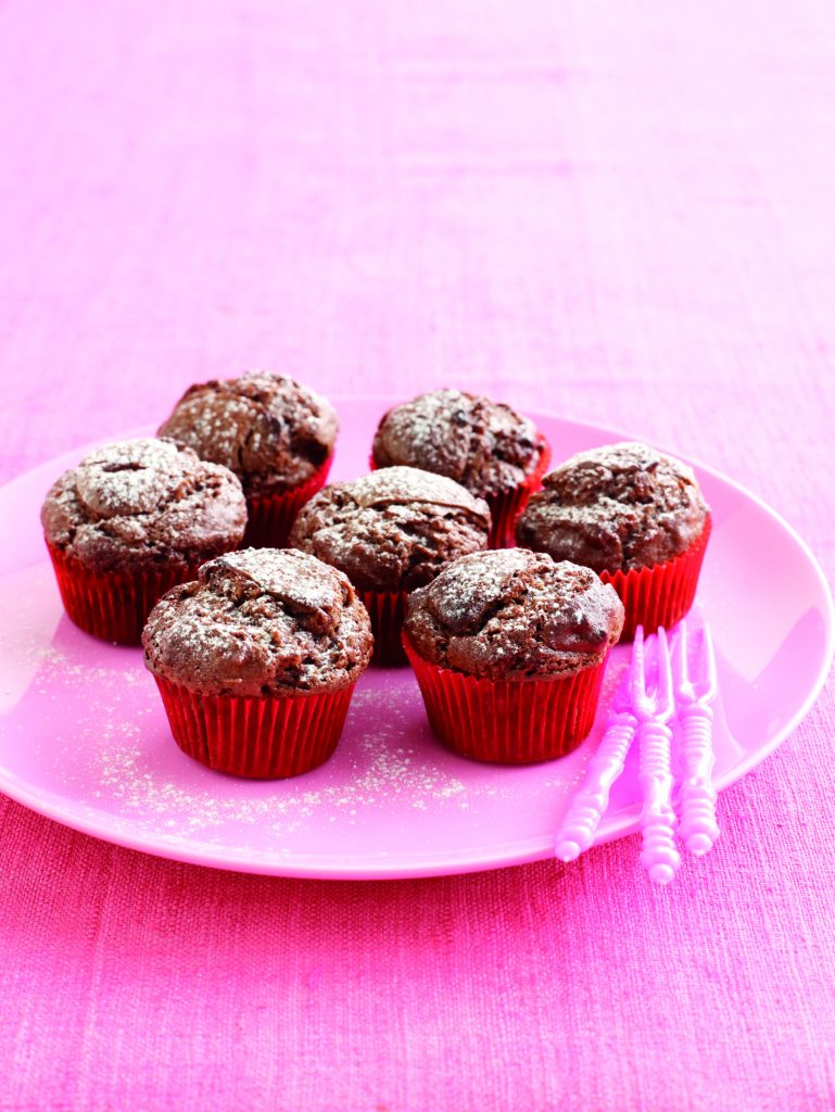 Double-chocolate mini-muffins Double-chocolate mini-muffins