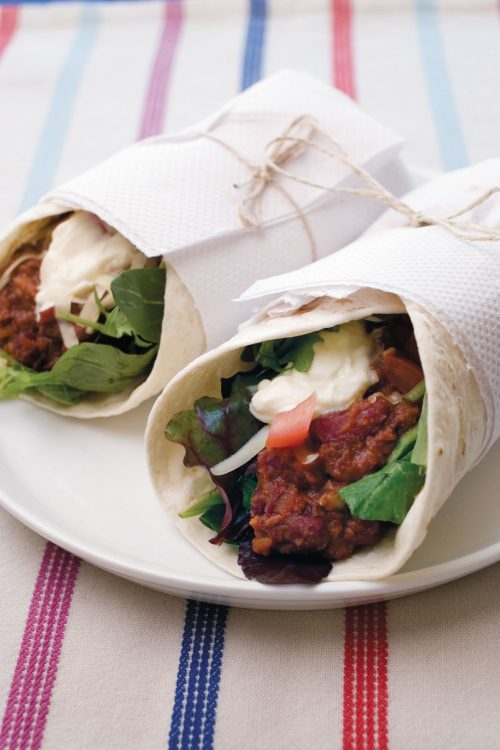 Easy bean burritos