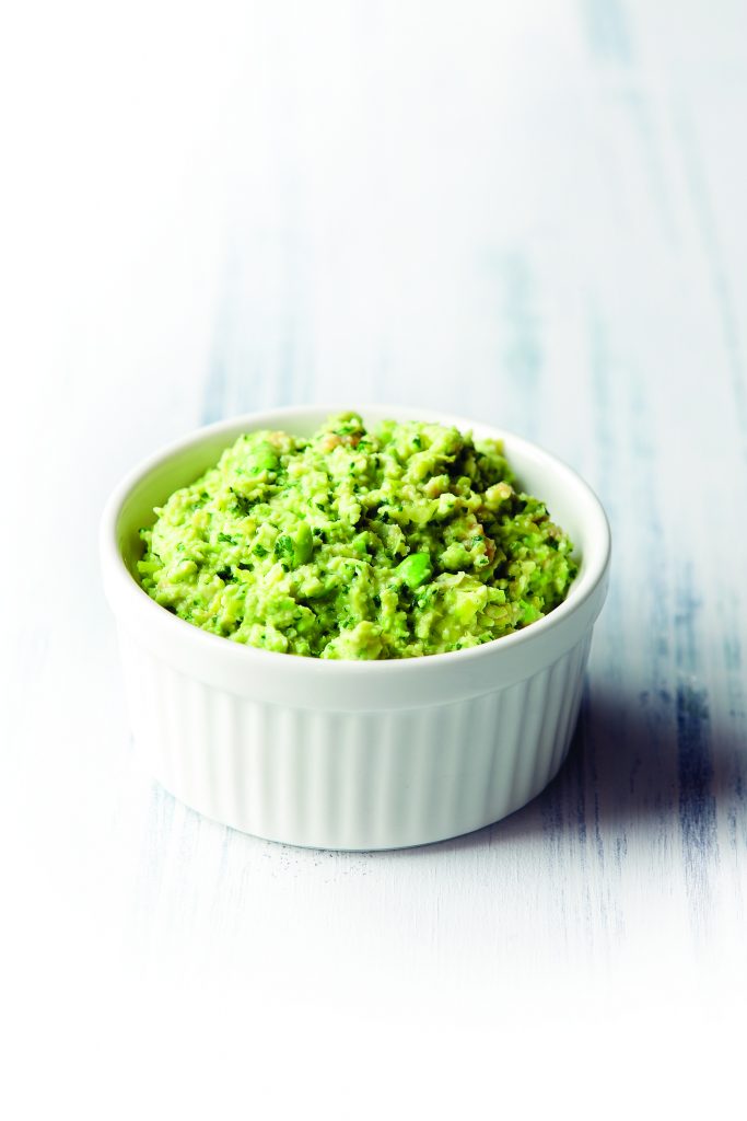 Edamame and mint dip