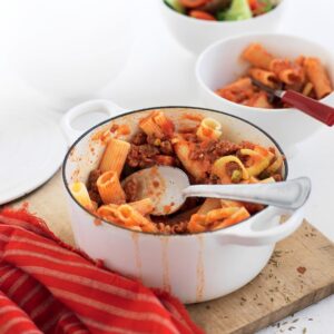 Fennel, tomato and sausage rigatoni