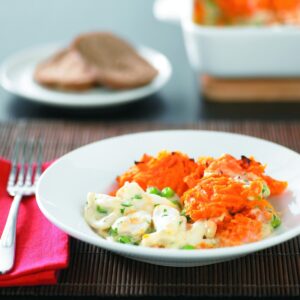 Fish pie with kumara topping