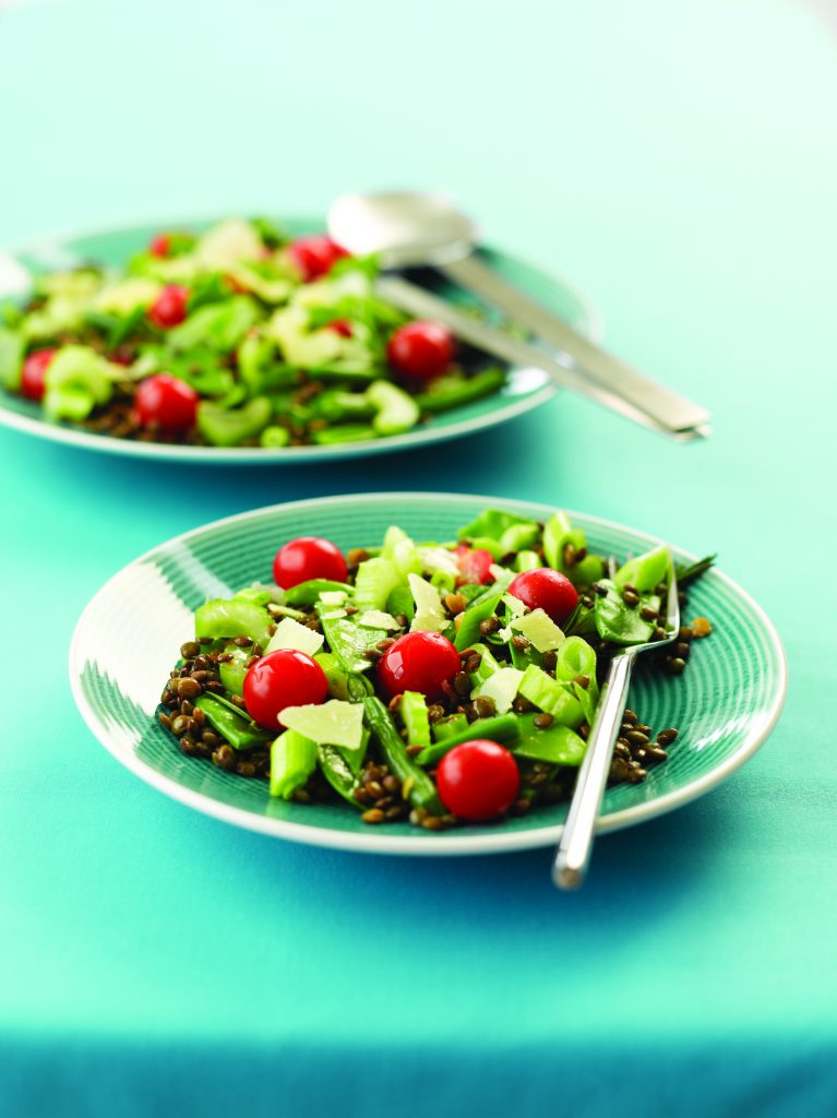 Fresh bean and lentil salad