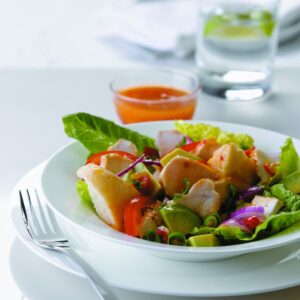 Fruity chicken and avocado salad