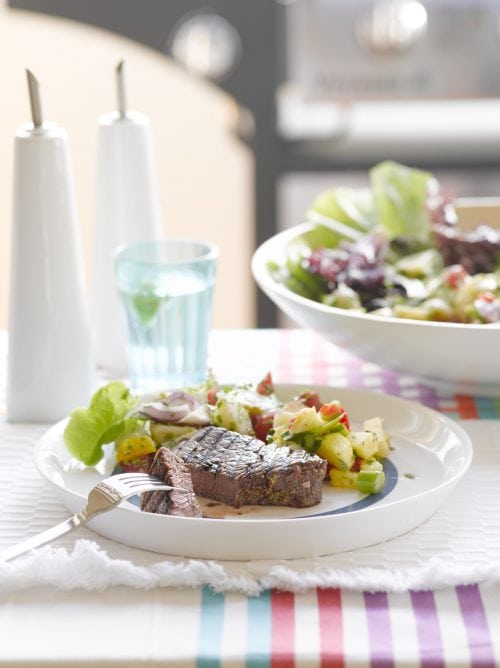 Garlic and mustard steaks