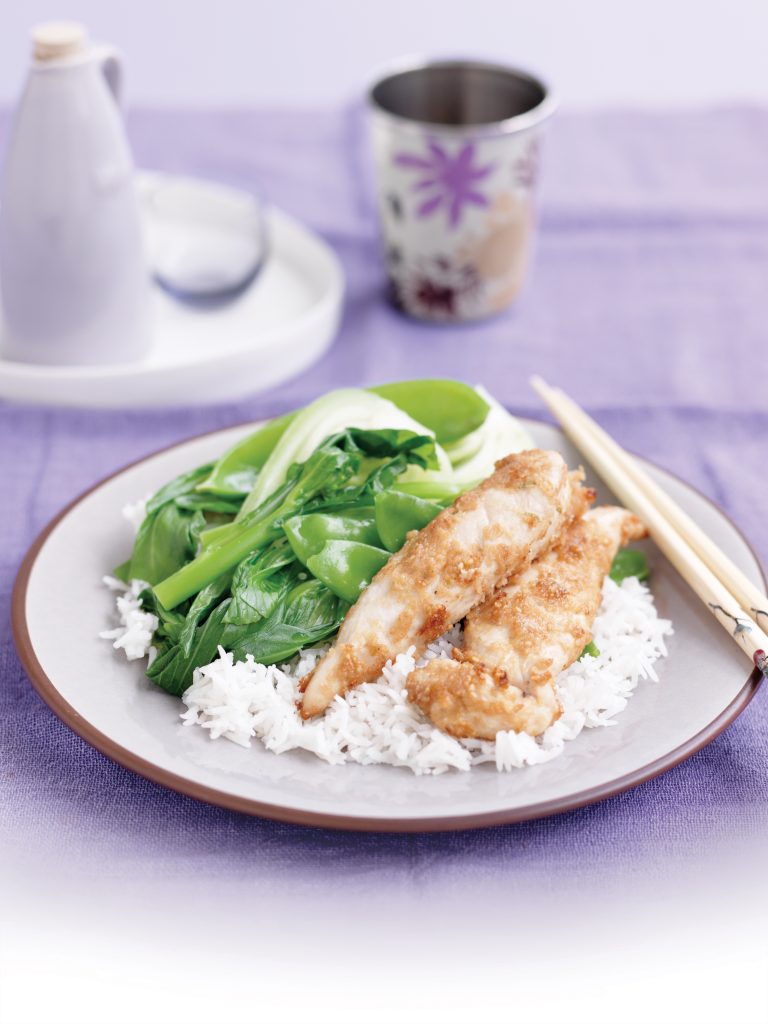 Ginger-lime chicken with Asian greens Ginger-lime chicken with Asian greens
