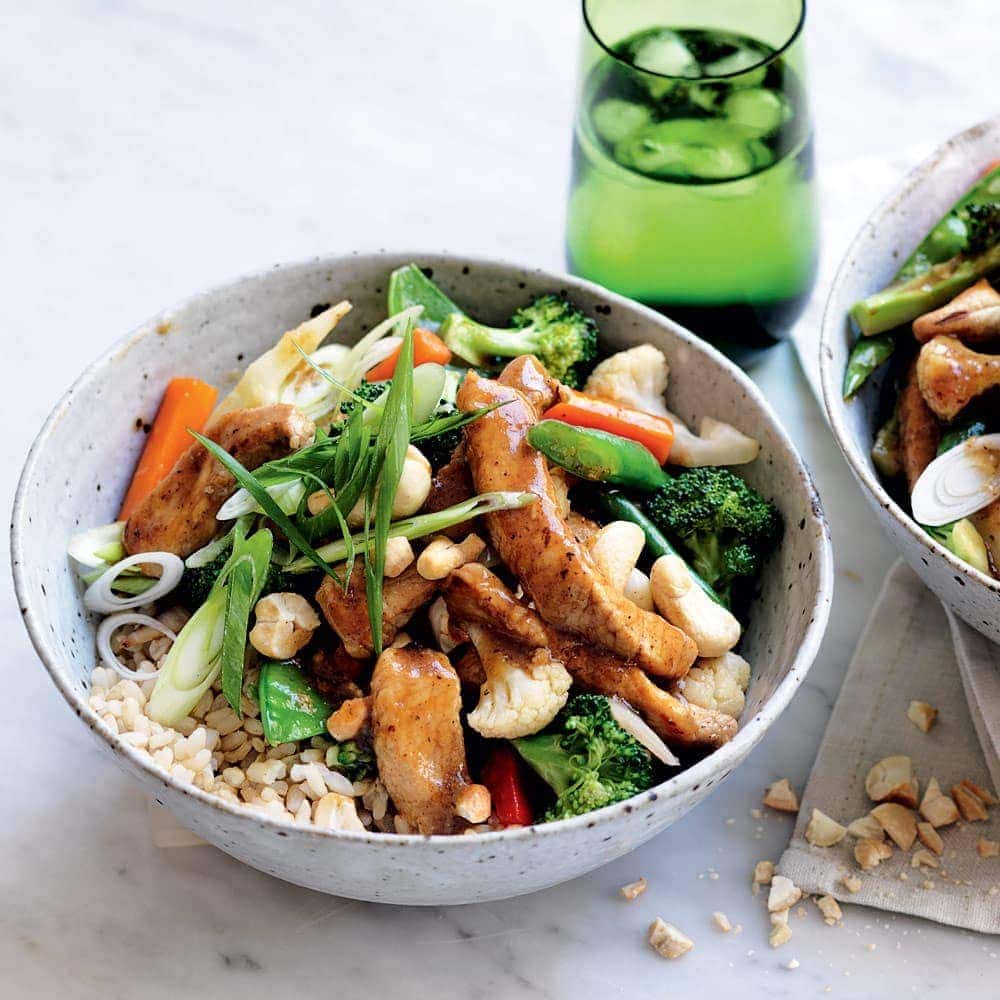 Ginger pork and cashew stir-fry Ginger pork and cashew stir-fry