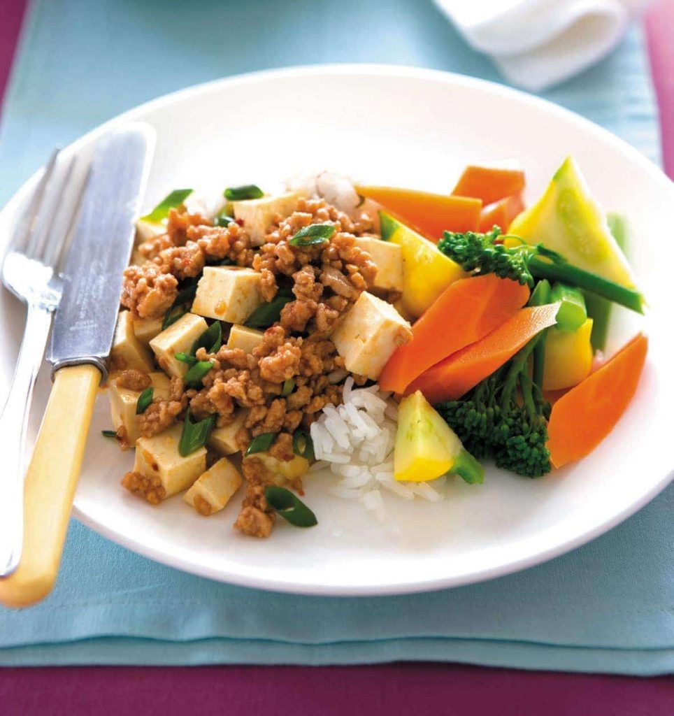 Ginger pork and tofu Ginger pork and tofu