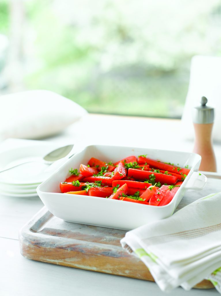 Ginger-glazed carrots