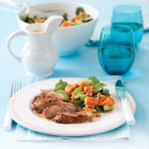 Glazed pork fillet