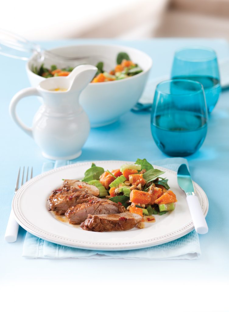 Glazed pork fillet