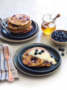 Gluten-free quinoa and lemon pancakes
