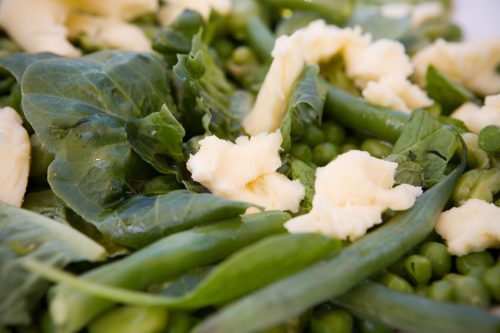 Green bean and mozzarella salad