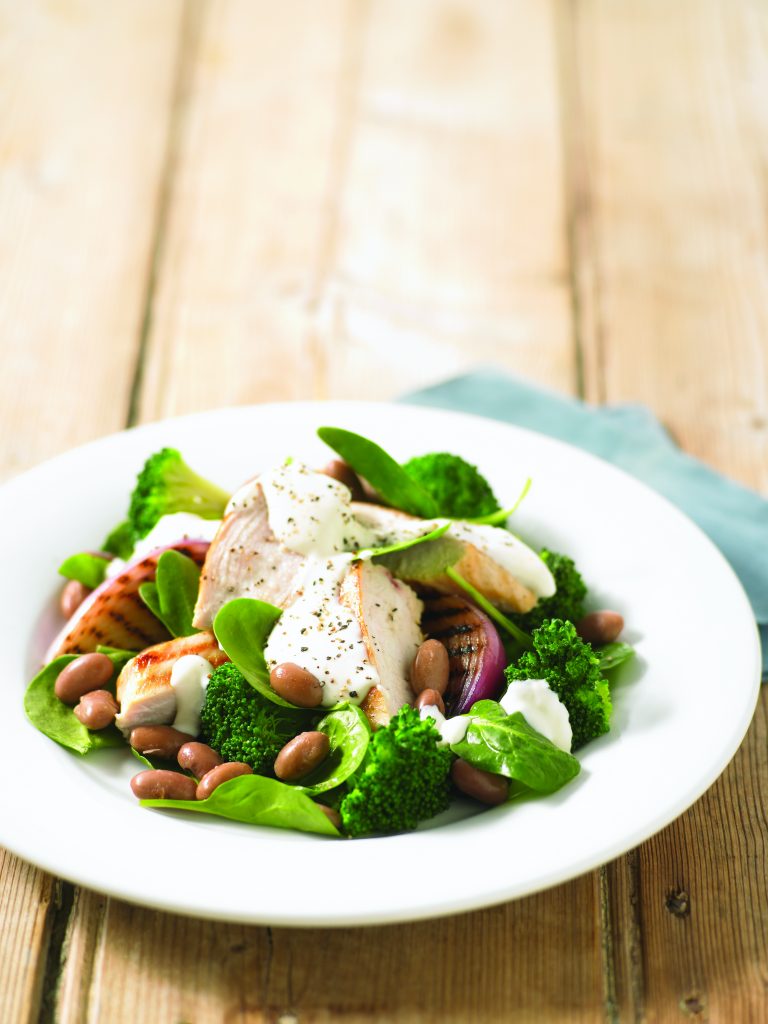 Grilled chicken salad with yoghurt dressing Grilled chicken salad with yoghurt dressing