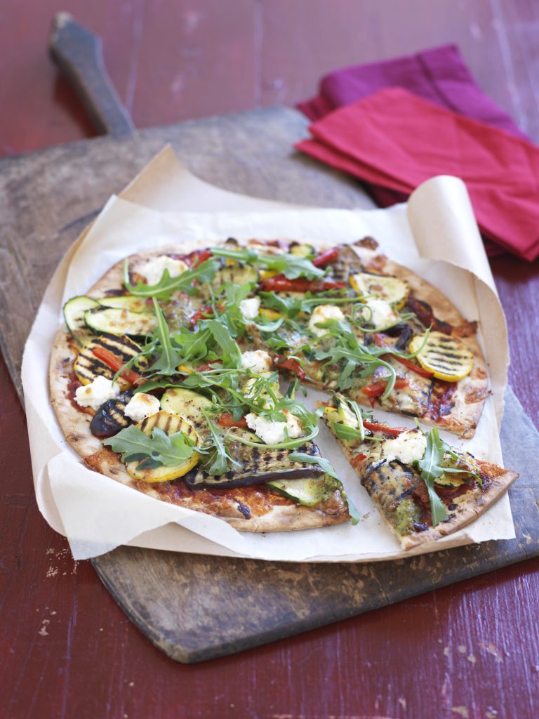 Grilled vegetable and ricotta pizza Grilled vegetable and ricotta pizza