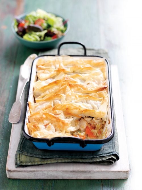 HFG creamy chicken and leek pie