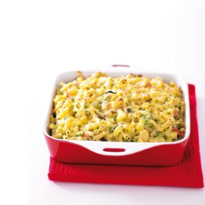 Ham, courgette and macaroni bake
