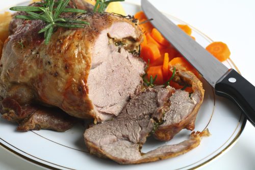 Healthy roast lamb