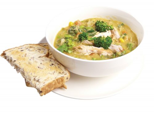Hearty chicken and vege soup