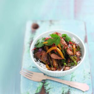 Hoisin pork and vege stir-fry