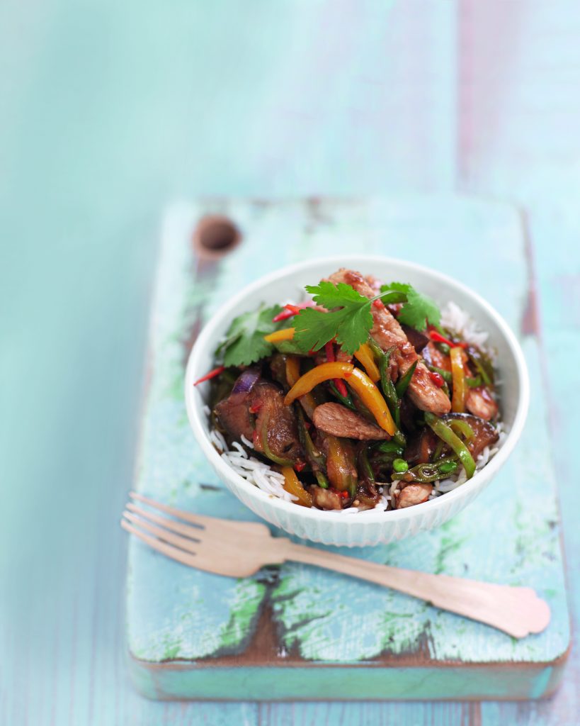 Hoisin pork and vege stir-fry Hoisin pork and vege stir-fry