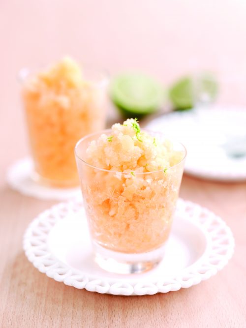 Honeydew and lime granita