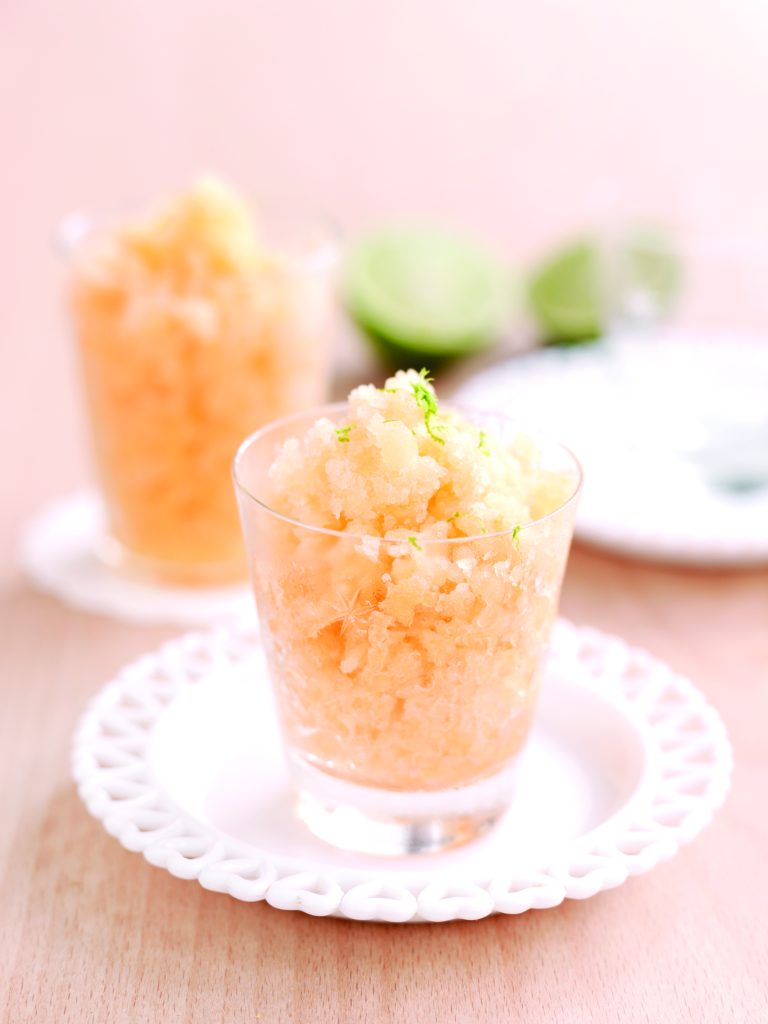Honeydew and lime granita