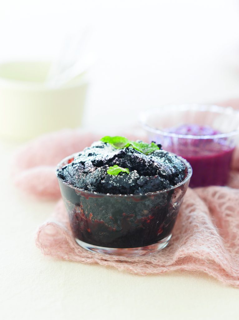 Hot and saucy brownie pudding