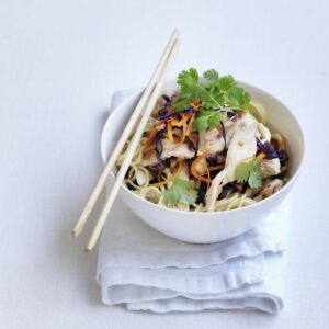 Hot and spicy chicken noodle soup