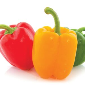 In season mid-summer: Capsicums