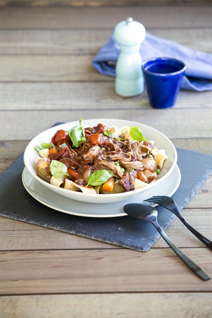 Italian pulled beef with pasta Italian pulled beef with pasta