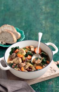 Italian-style chicken and borlotti bean stew
