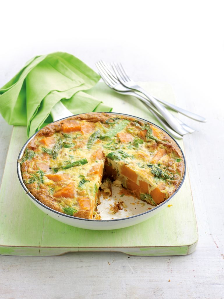 Kumara, rocket and asparagus frittata Kumara, rocket and asparagus frittata