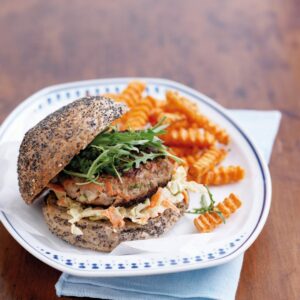 Lamb and tzatziki burger