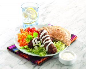 Lamb kofta in pita pockets