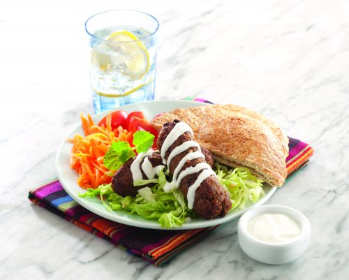 Lamb kofta in pita pockets