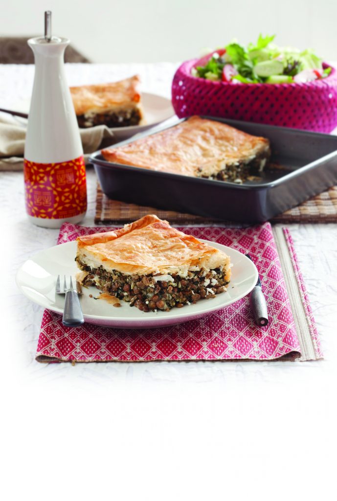 Lamb, lentil and spinach pie Lamb, lentil and spinach pie