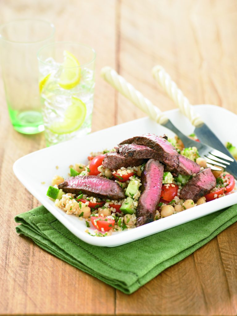 Lamb with chickpea tabouli Lamb with chickpea tabouli