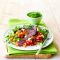 Lamb with warm lentil salad