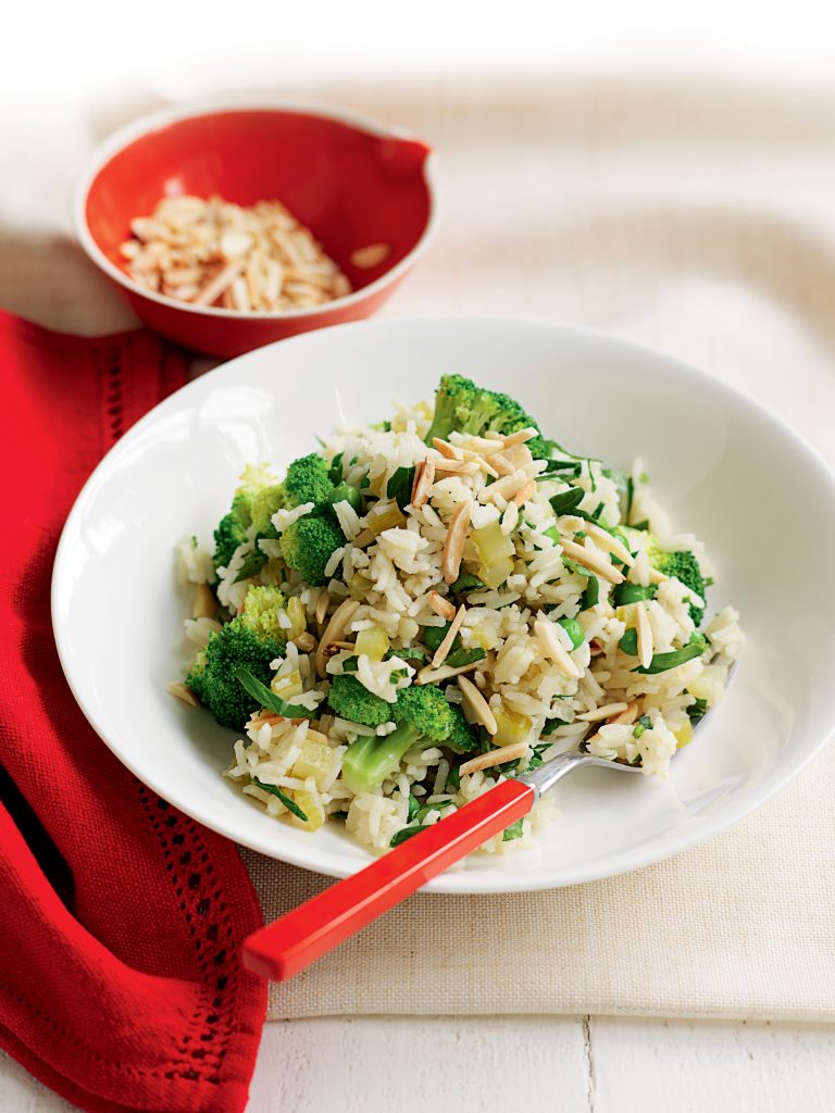 Lemon, pea and broccoli pilaf Lemon, pea and broccoli pilaf