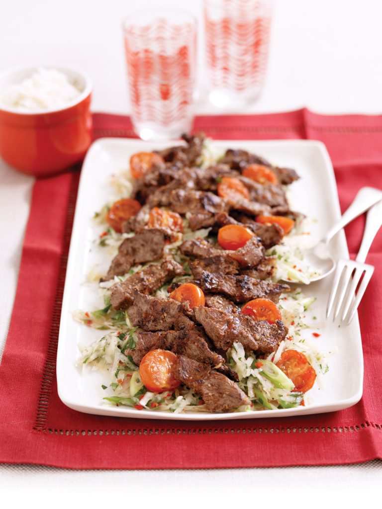Lemongrass seared beef and green pawpaw salad Lemongrass seared beef and green pawpaw salad