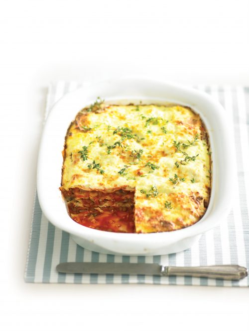 Lentil, mushroom and ricotta lasagne