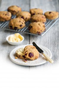 Low-FODMAP cranberry, cinnamon and orange scones