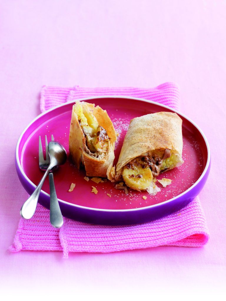 Mars Bar and banana pastries Mars Bar and banana pastries